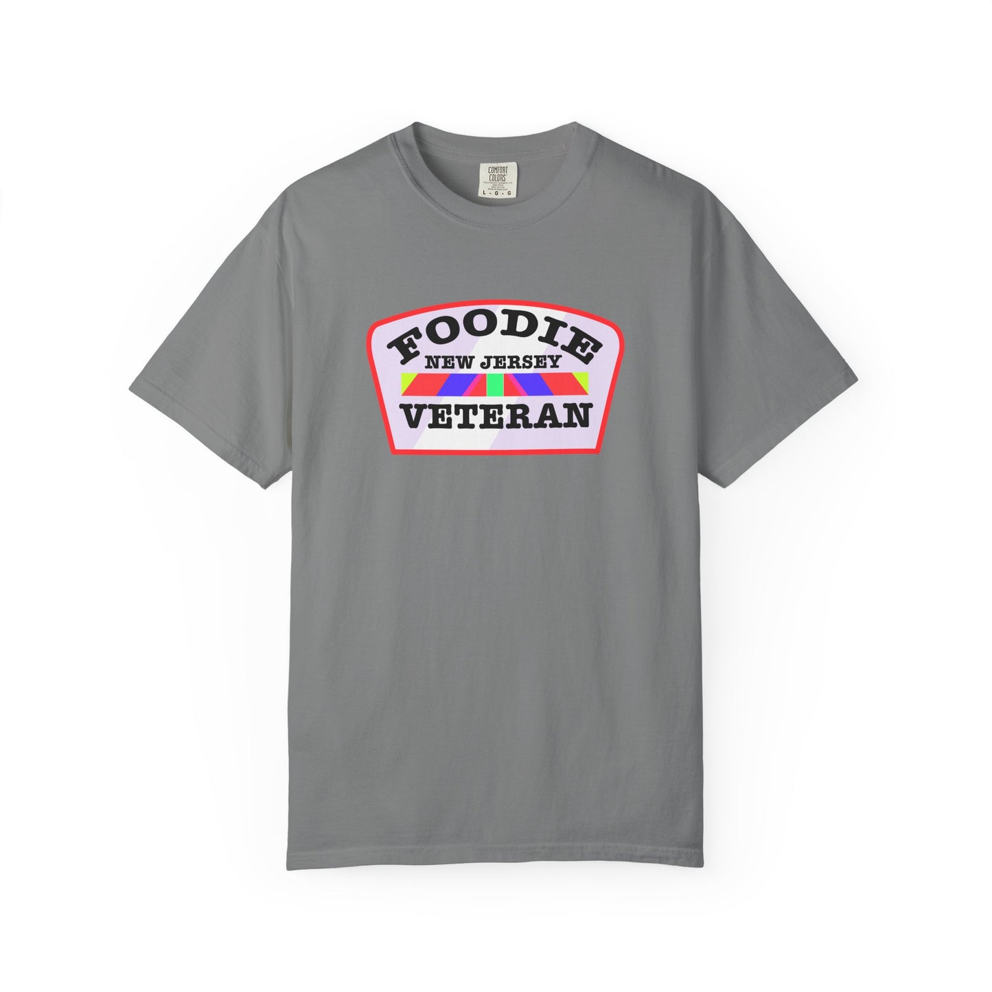 L.O.E.F Foodie Veteran NEW JERSEY Unisex Tee Shirt (Soft Pink)