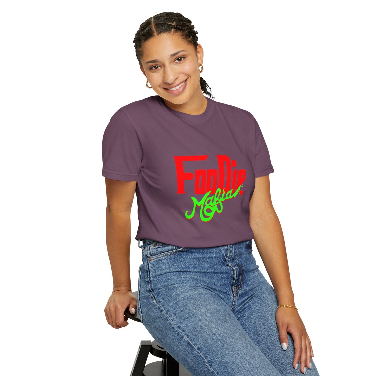 L.O.E.F Red Foodie Mafia Unisex Tee Shirt (Neon Green)
