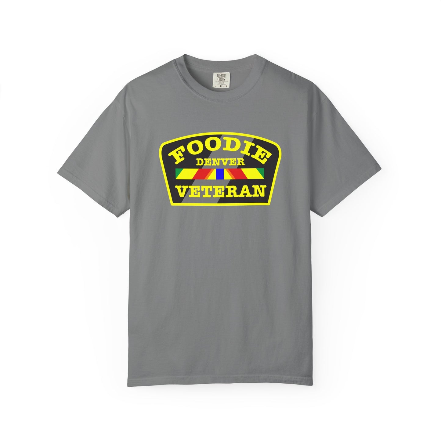 L.O.E.F Foodie Veteran DENVER Unisex Tee Shirt (Yellow)