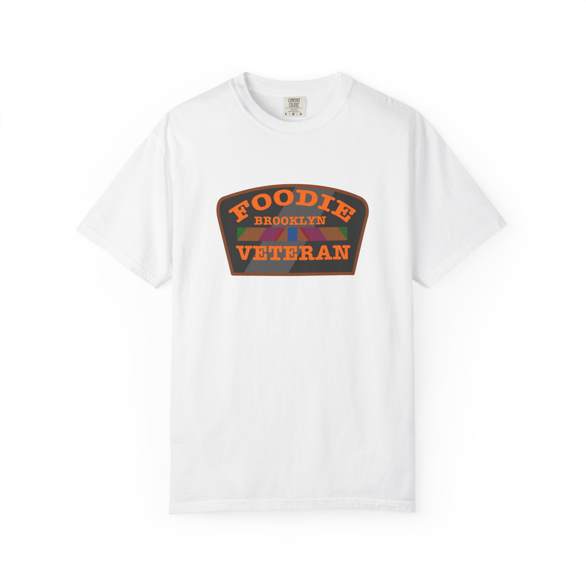 L.O.E.F Foodie Veteran BROOKLYN Unisex Tee Shirt (Orange)