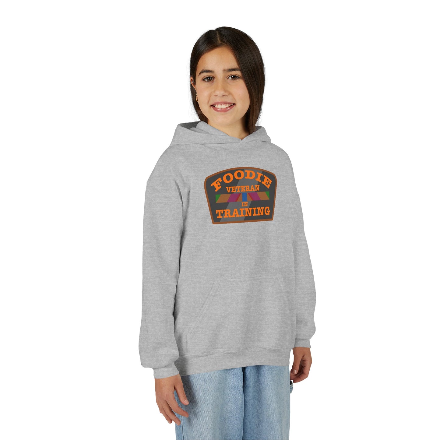 L.O.E.F Foodie Veteran In Training Kids Hoodie (Orange)