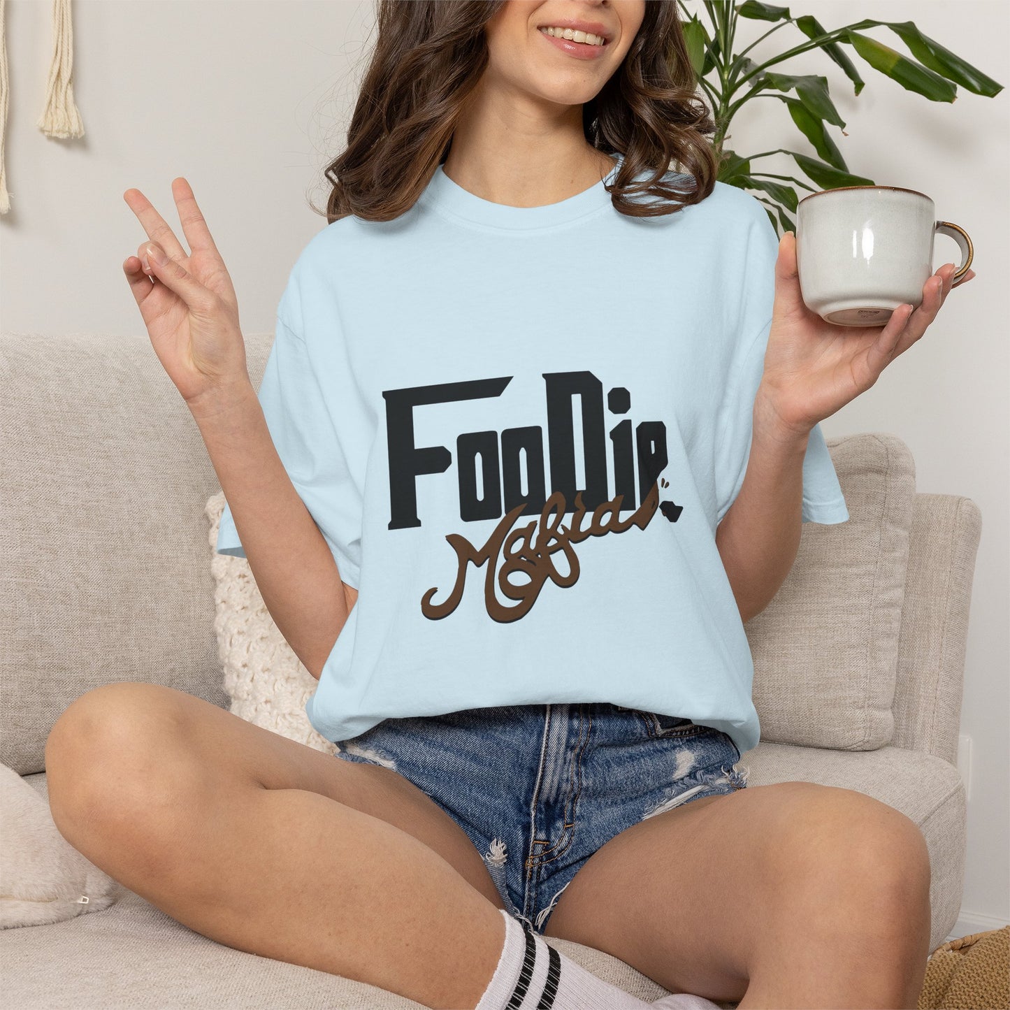 L.O.E.F Foodie Mafia Unisex Tee shirt (Dark Brown)