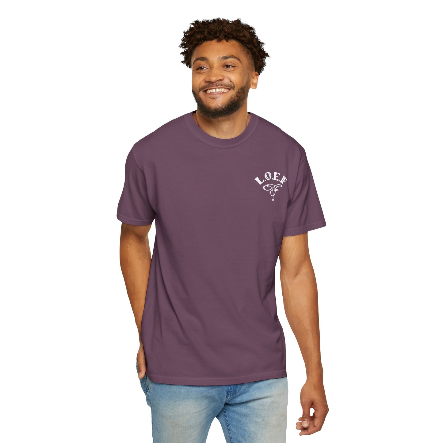 L.O.E.F LIFESTYLE OF EVERYDAY FOODIES Unisex Tee Shirt (White)