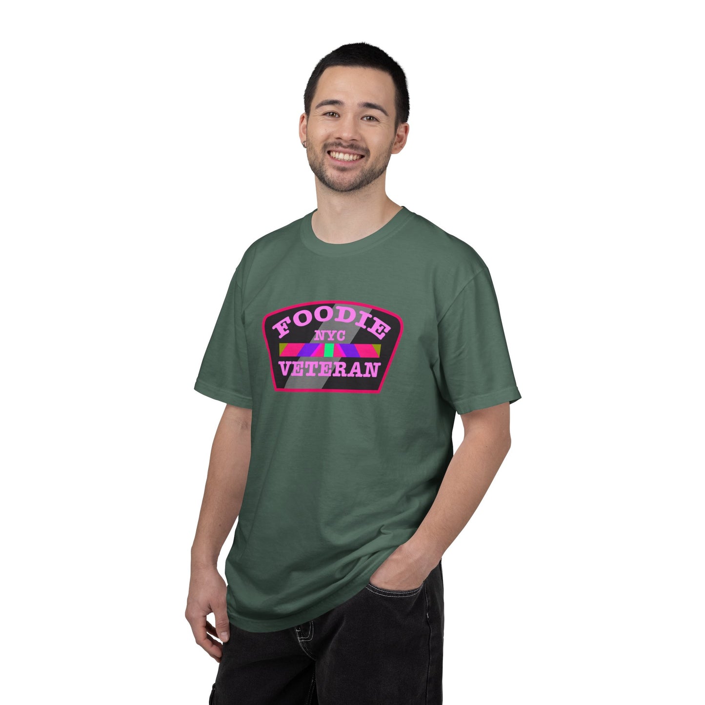 L.O.E.F Foodie Veteran NYC Unisex Tee Shirt (Pink)