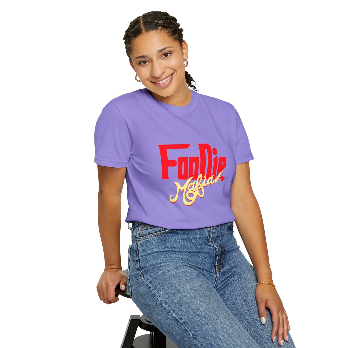 L.O.E.F Red Foodie Mafia Unisex Tee Shirt (Soft Yellow)