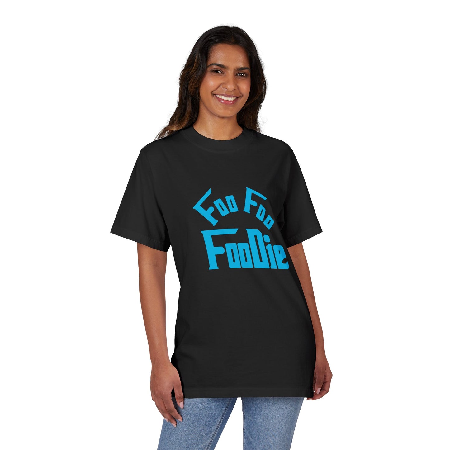 L.O.E.F Unisex FOO FOO FOODIE Tee Shirt (Sky Blue)