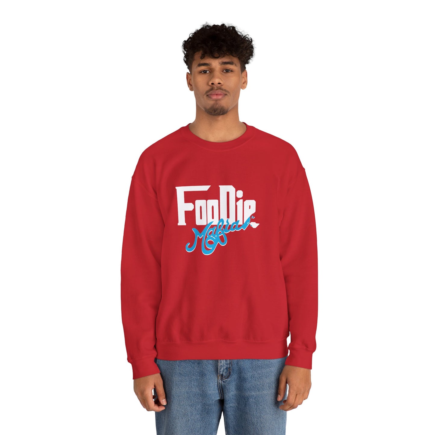 L.O.E.F White Foodie Mafia Unisex Sweatshirt (Apricot)