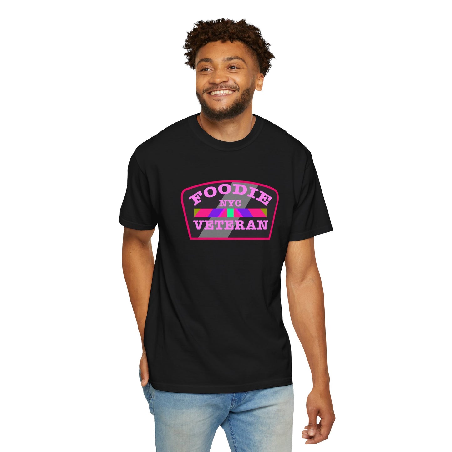 L.O.E.F Foodie Veteran NYC Unisex Tee Shirt (Pink)