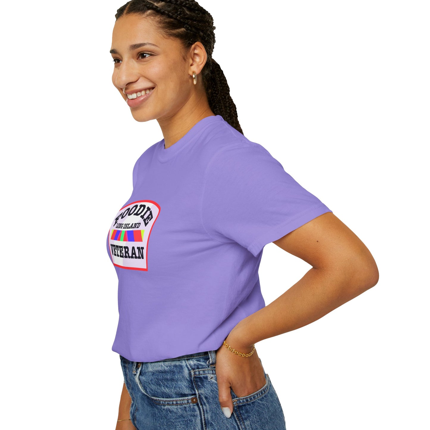 L.O.E.F Foodie Veteran Long Island Unisex Tee Shirt (Soft Pink)