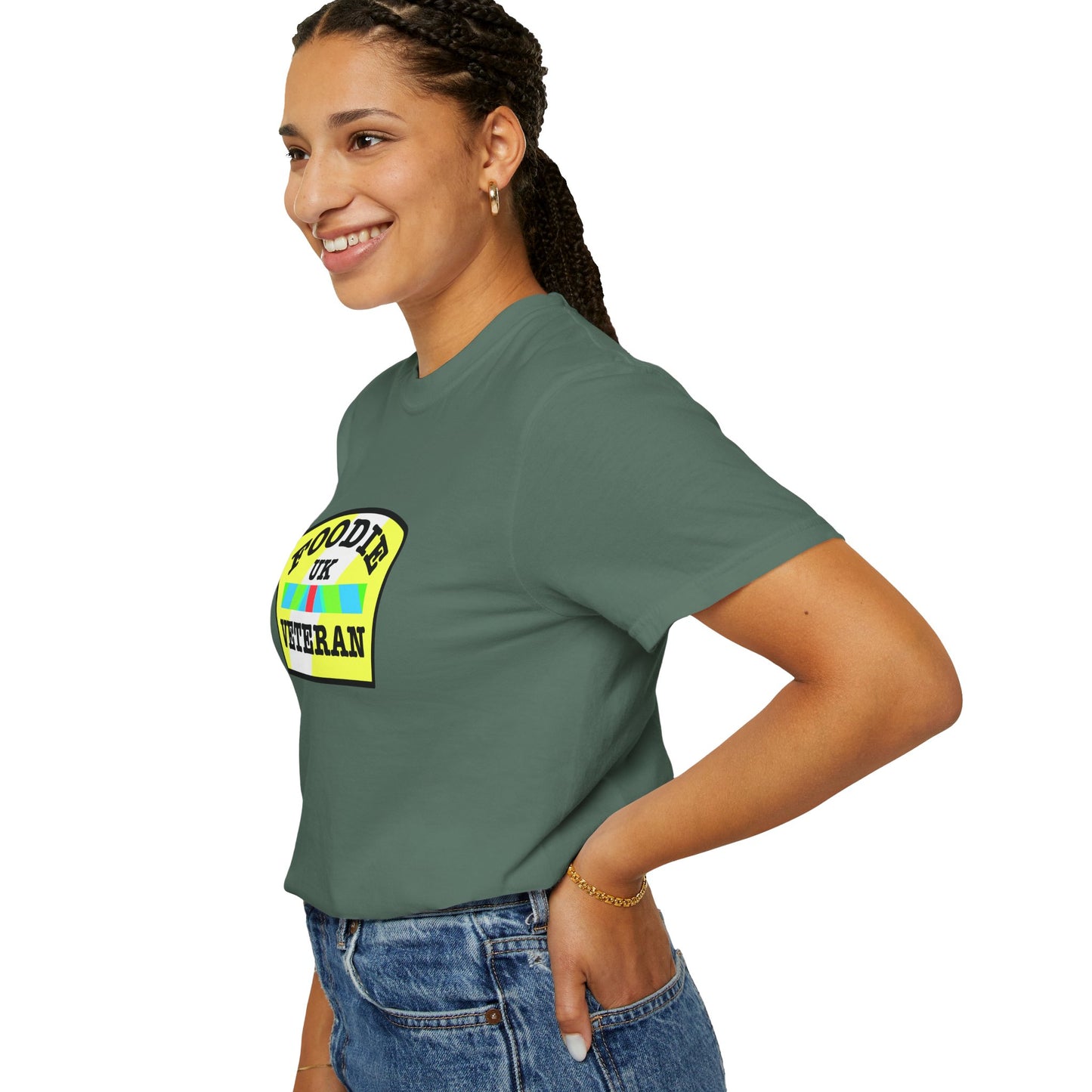 L.O.E.F Foodie Veteran UK Unisex Tee Shirt (Yellow and Black)