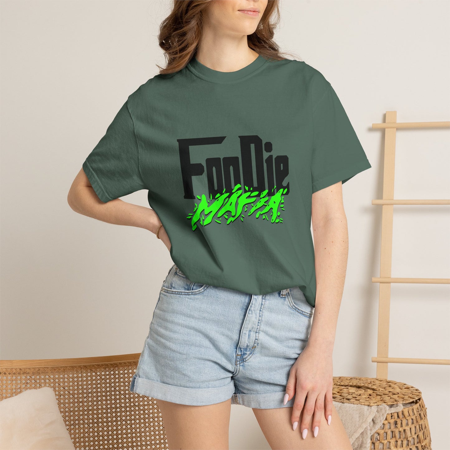 L.O.E.F Foodie Mafia Tee Shirt (Neon Green)