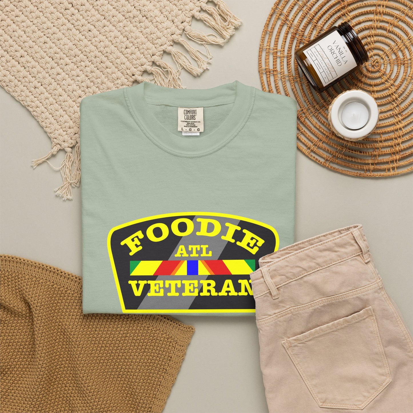 L.O.E.F Foodie Veteran ATL Unisex Tee Shirt (Yellow)
