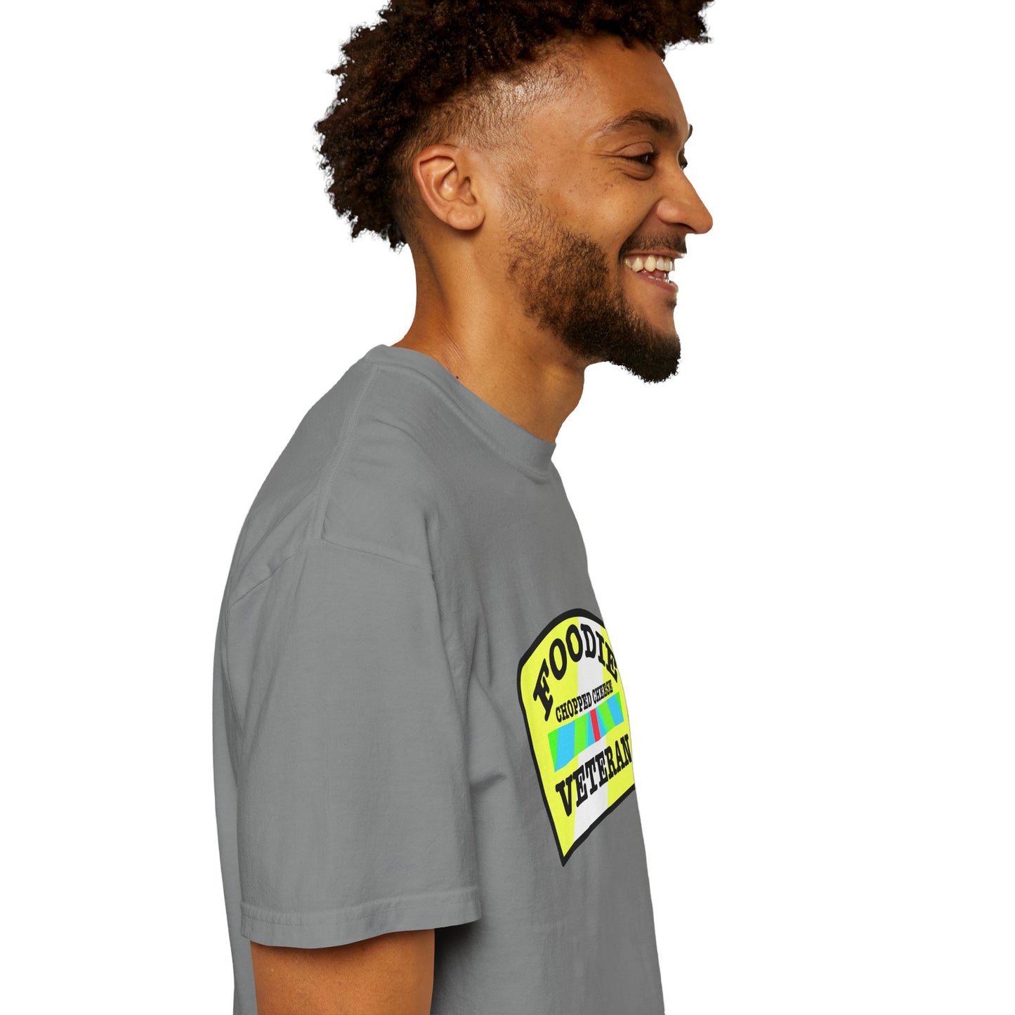 L.O.E.F Foodie Veteran Chopped Cheese Unisex Tee Shirt (Black and Yellow)
