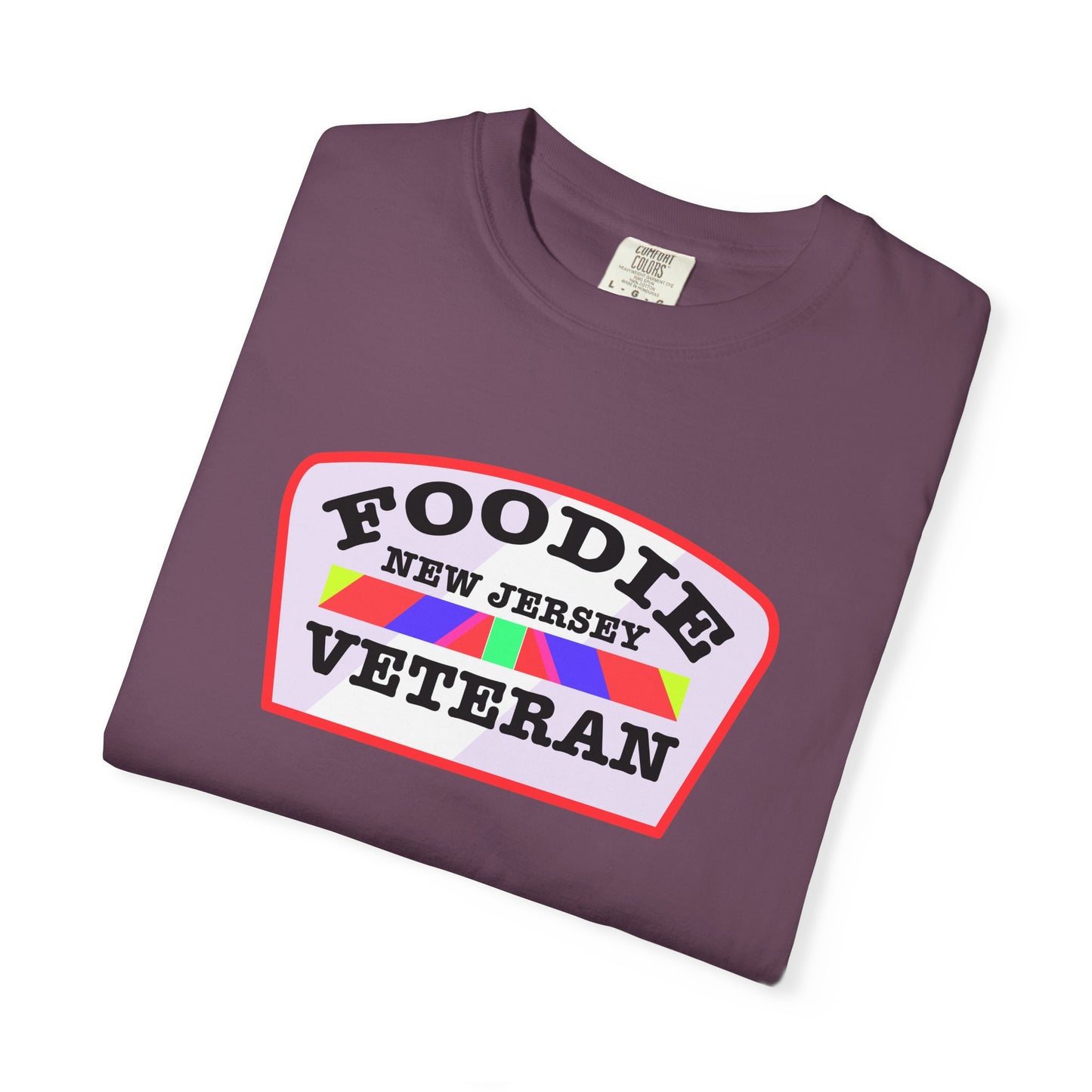 L.O.E.F Foodie Veteran NEW JERSEY Unisex Tee Shirt (Soft Pink)