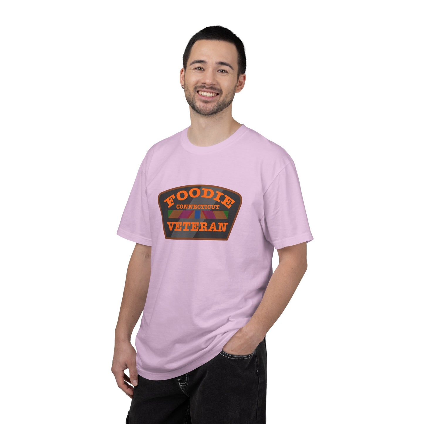 L.O.E.F Foodie Veteran CONNECTICUT Unisex Tee Shirt (Orange)