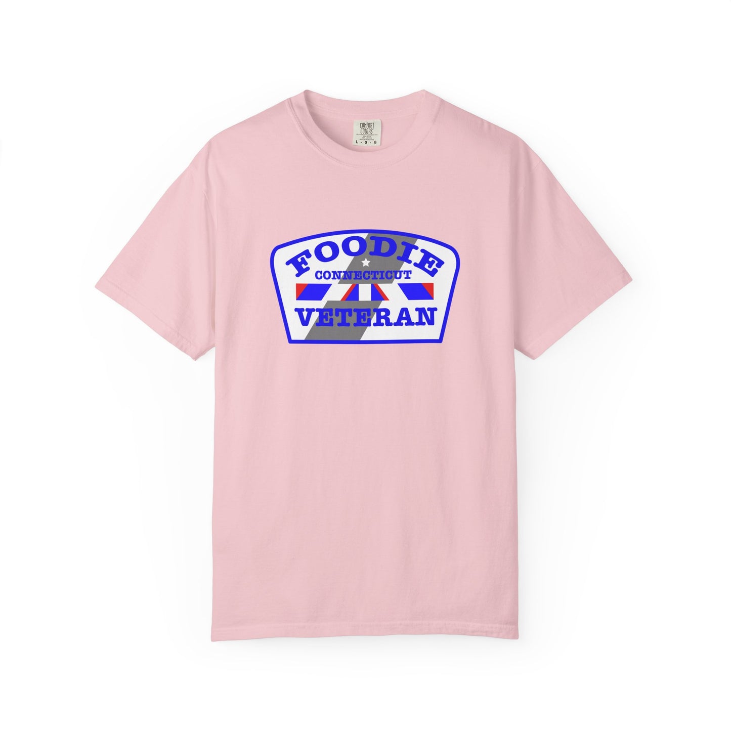 L.O.E.F Foodie Veteran CONNECTICUT Unisex Tee Shirt (Blue)