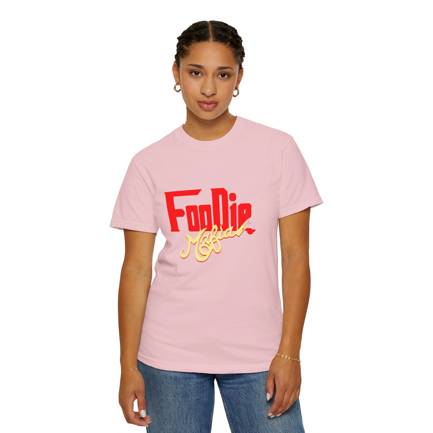 L.O.E.F Red Foodie Mafia Unisex Tee Shirt (Soft Yellow)