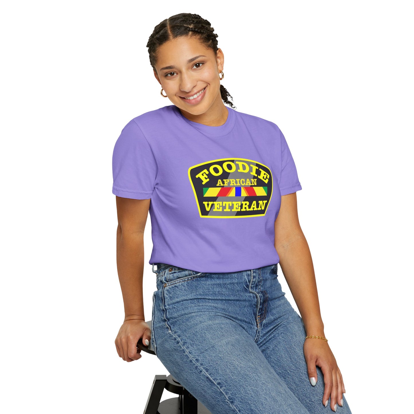 L.O.E.F Foodie Veteran AFRICAN Unisex Tee Shirt (Yellow)