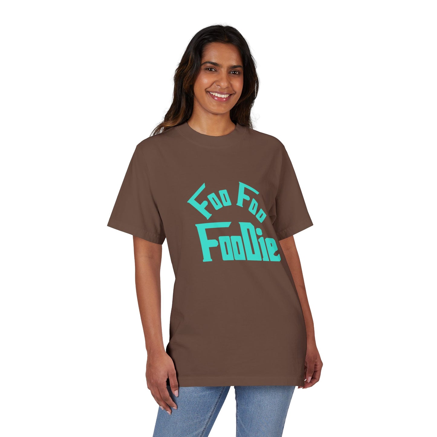 L.O.E.F Unisex FOO FOO FOODIE Tee Shirt (Turquoise)