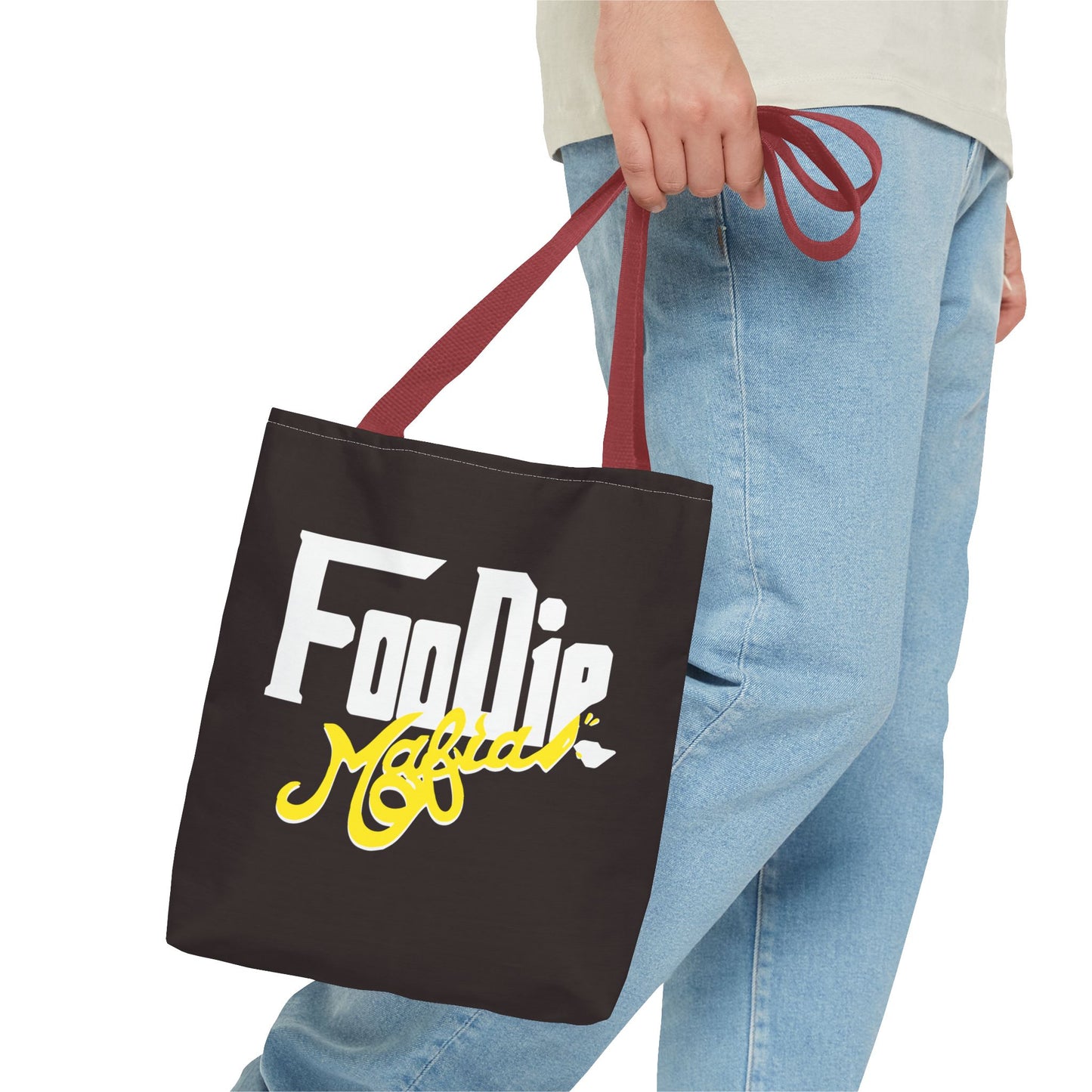 L.O.E.F White Foodie Mafia Tote Bag (Yellow)
