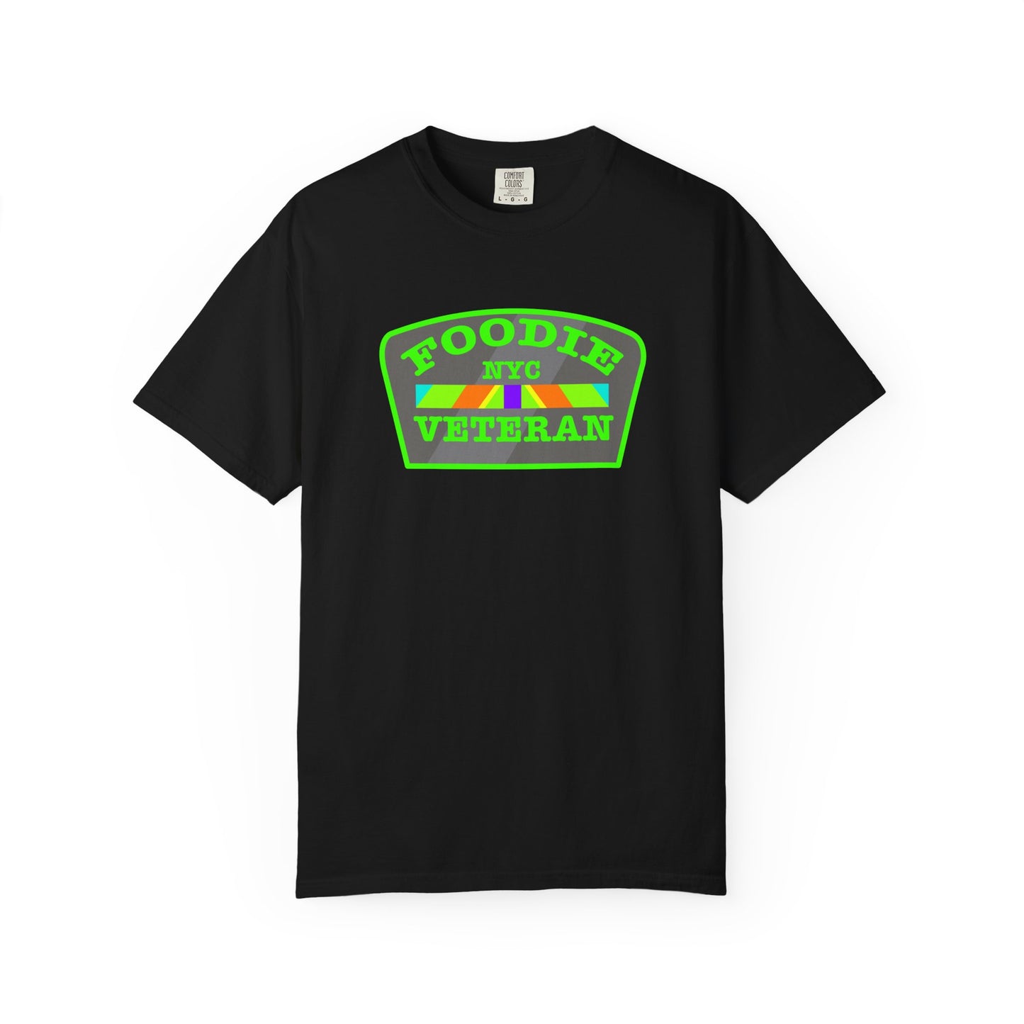 L.O.E.F Foodie Veteran NYC Unisex Tee Shirt (Neon Green)