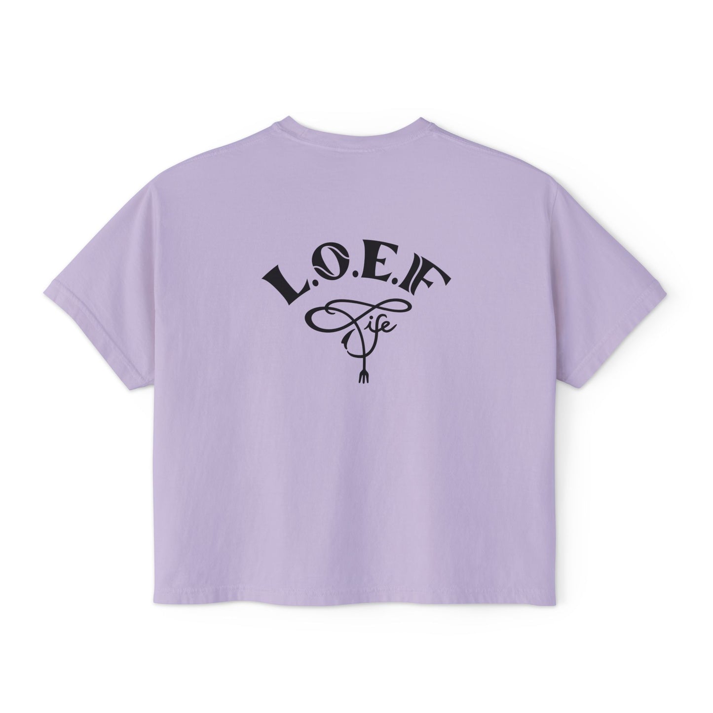 L.O.E.F Foodie 4Life Vegan Boxy Tee (Black)