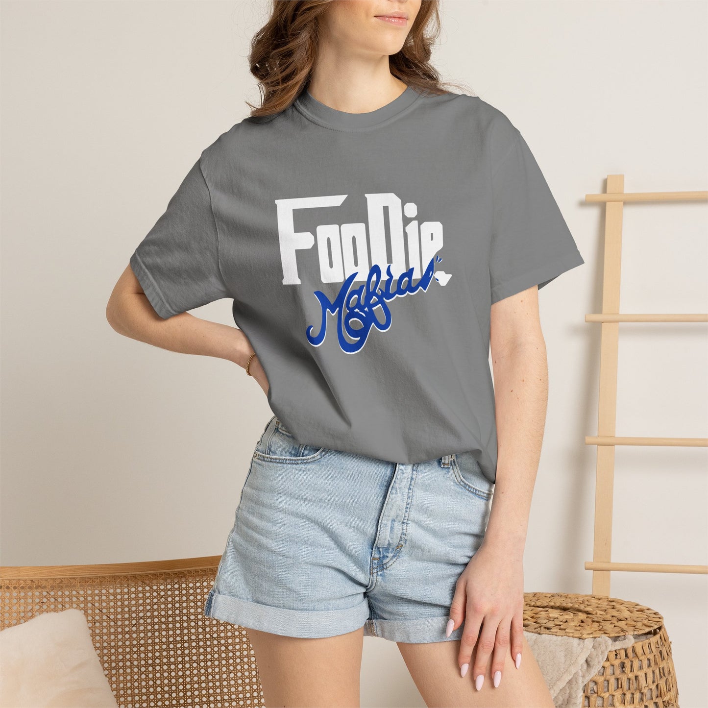 L.O.E.F Foodie Mafia Unisex Tee Shirt  (Dark Blue)