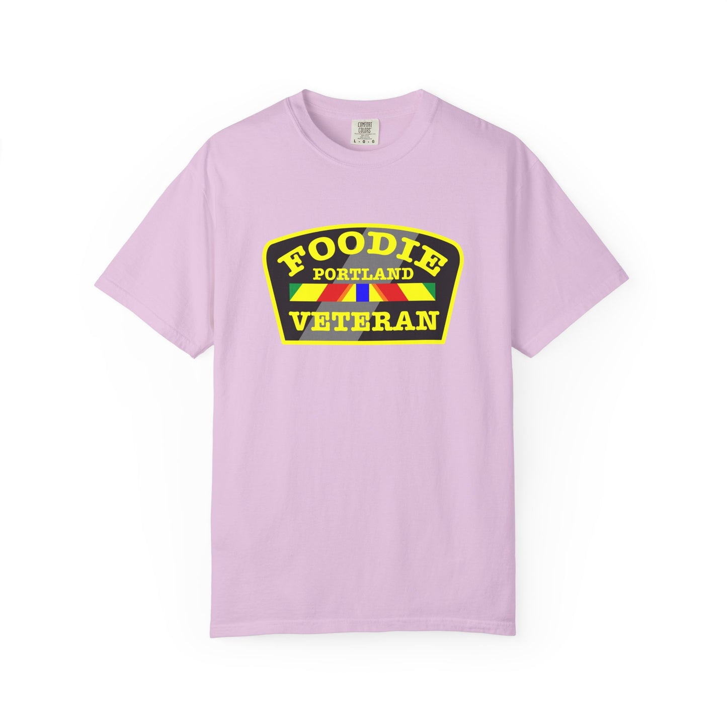L.O.E.F Foodie Veteran PORTLAND Unisex Tee Shirt (Yellow)