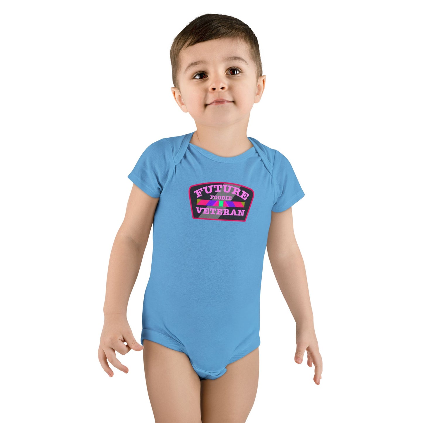 L.O.E.F Future Foodie Veteran Baby Bodysuit (Pink)