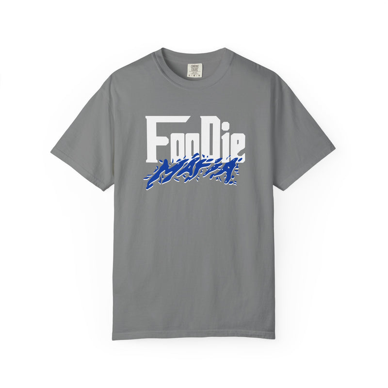 L.O.E.F White Foodie Mafia Unisex Tee Shirt (Cobalt Blue)