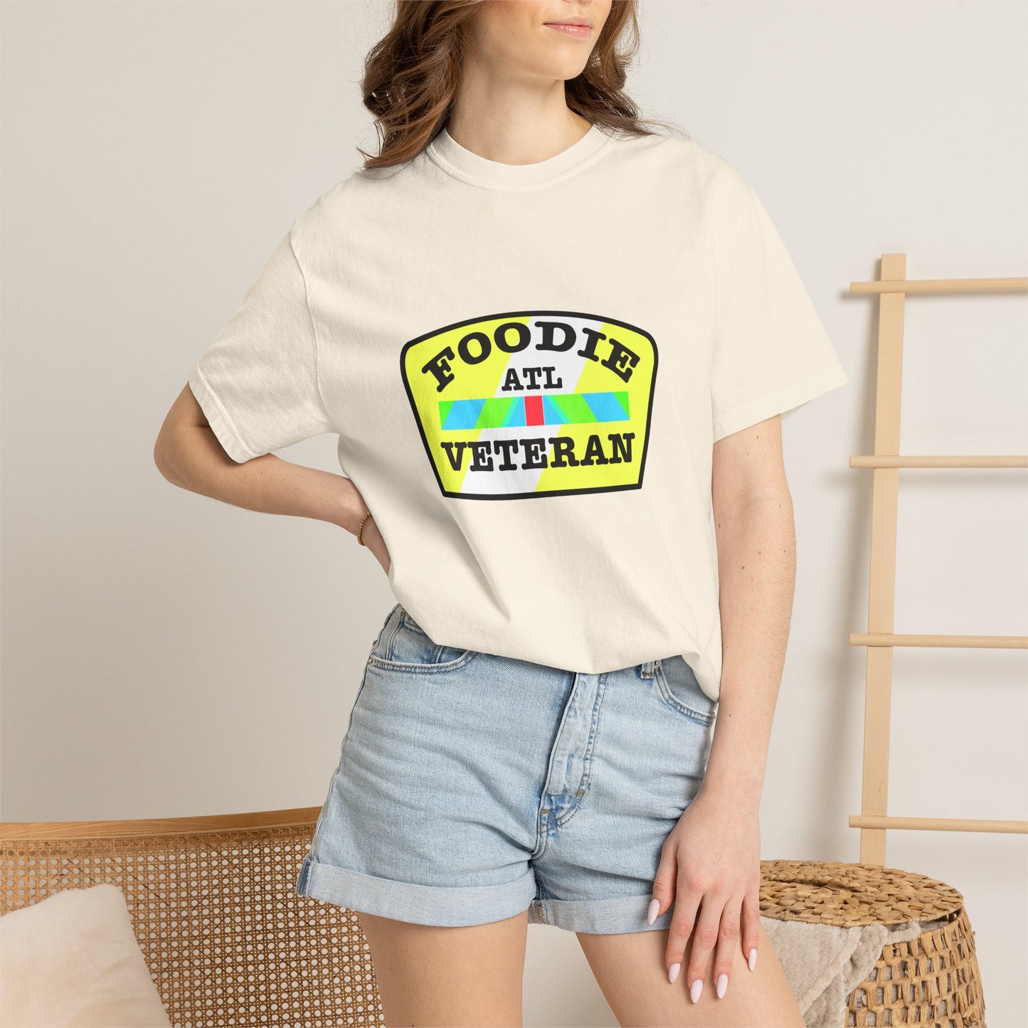 L.O.E.F Foodie Veteran ATL Unisex Tee Shirt (Yellow and Black)