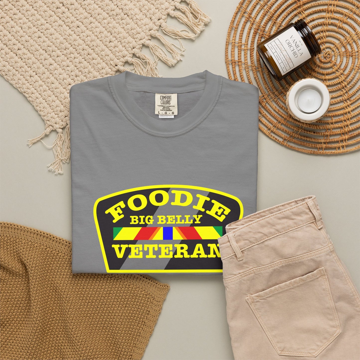L.O.E.F Foodie Veteran Big Belly Unisex Tee Shirt