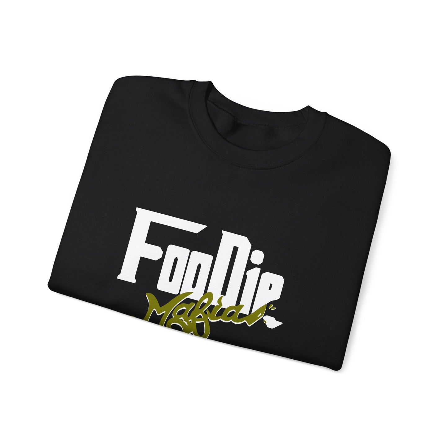L.O.E.F White Foodie Mafia Unisex Sweatshirt (Olive)