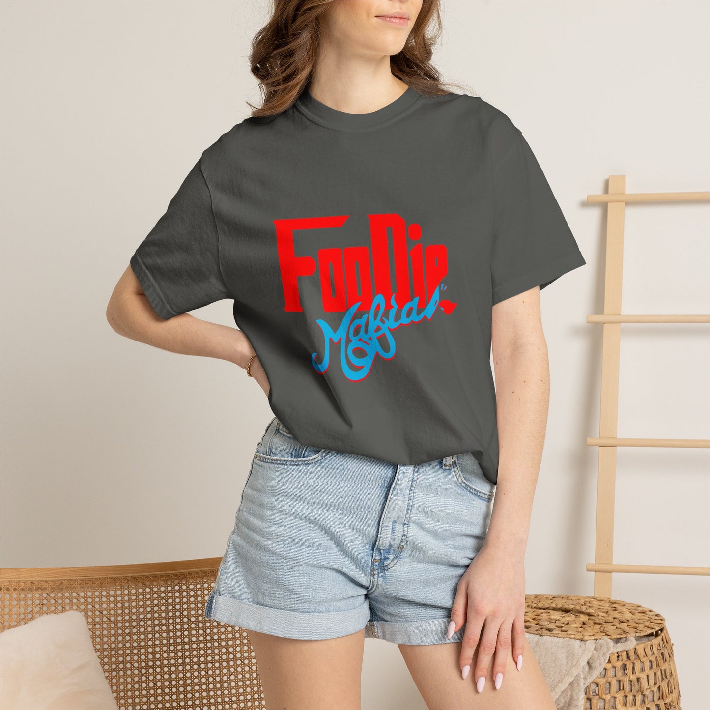 L.O.E.F Red Foodie Mafia Unisex Tee Shirt (Sky Blue)