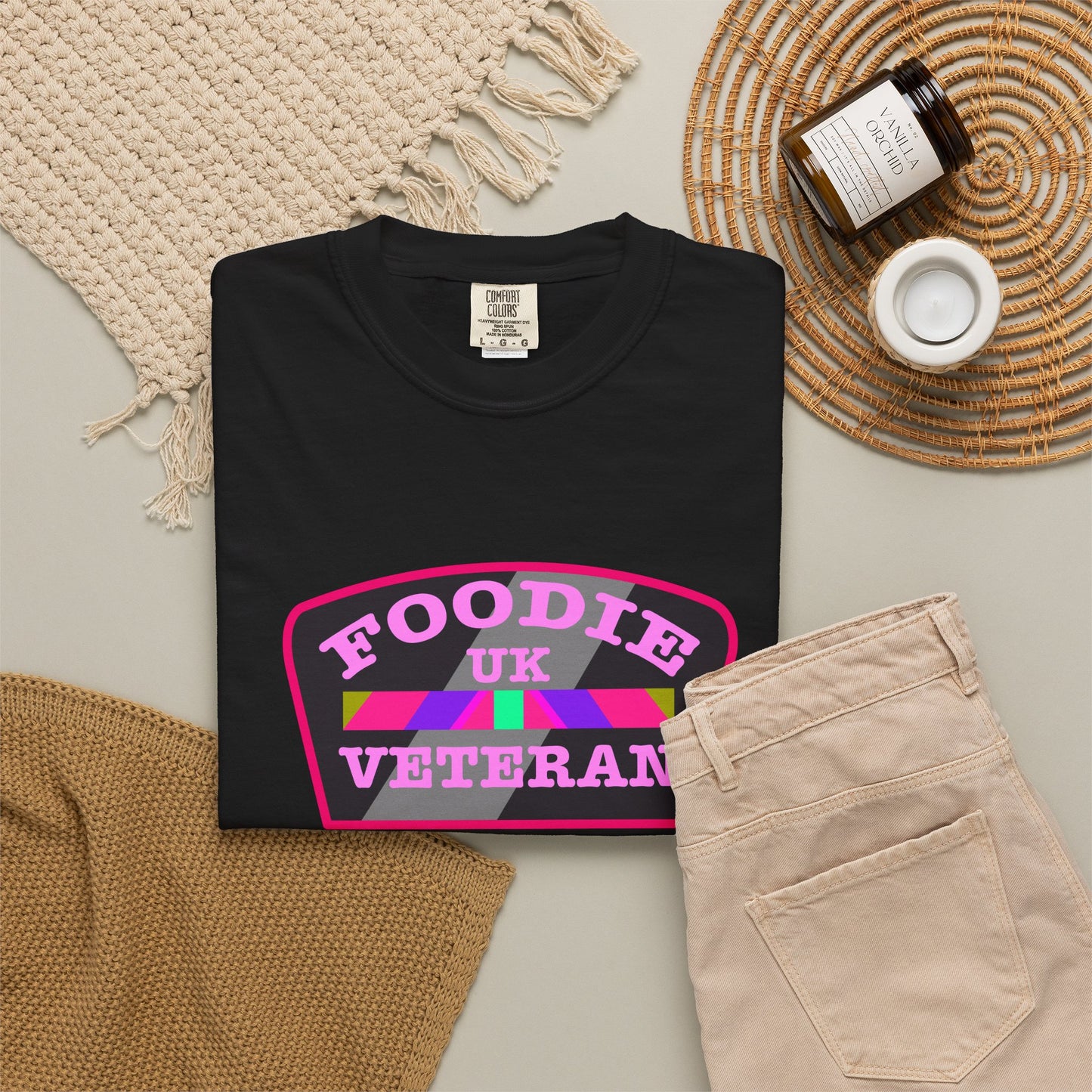 L.O.E.F Foodie Veteran UK Unisex Tee Shirt (Pink)
