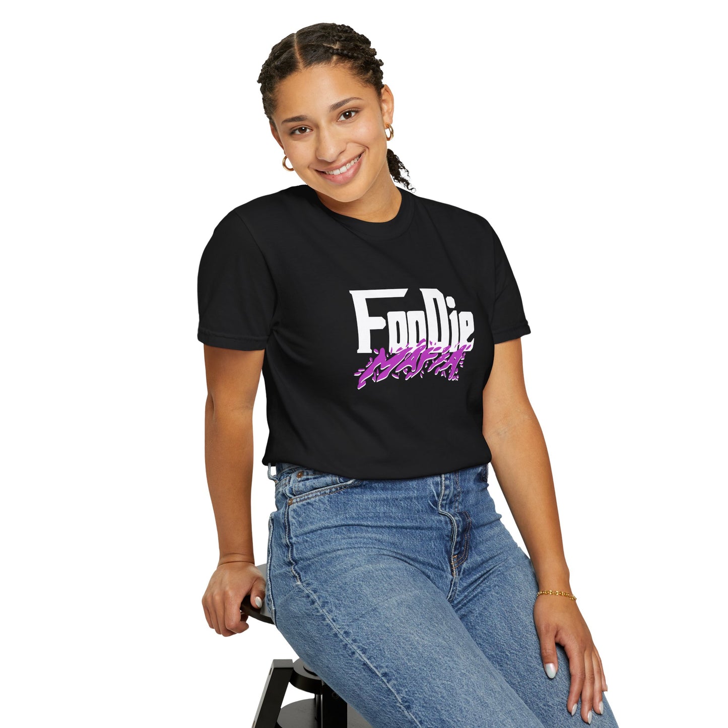 L.O.E.F White Foodie Mafia Tee Shirt (Purple)
