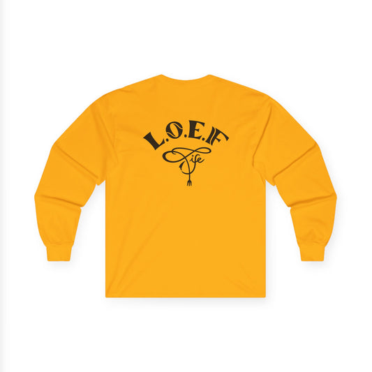 L.O.E.F Foodie 4Life Vegan Long Sleeve Tee (Fiery Red)