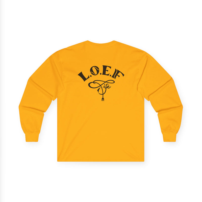 L.O.E.F Foodie 4Life Vegan Long Sleeve Tee (Fiery Red)