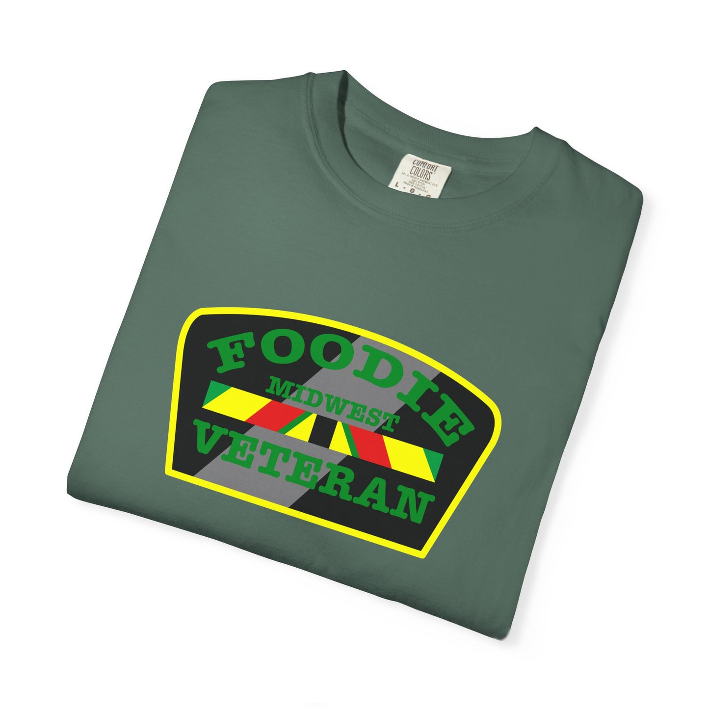 L.O.E.F Foodie Veteran MIDWEST Unisex Tee Shirt (Green)