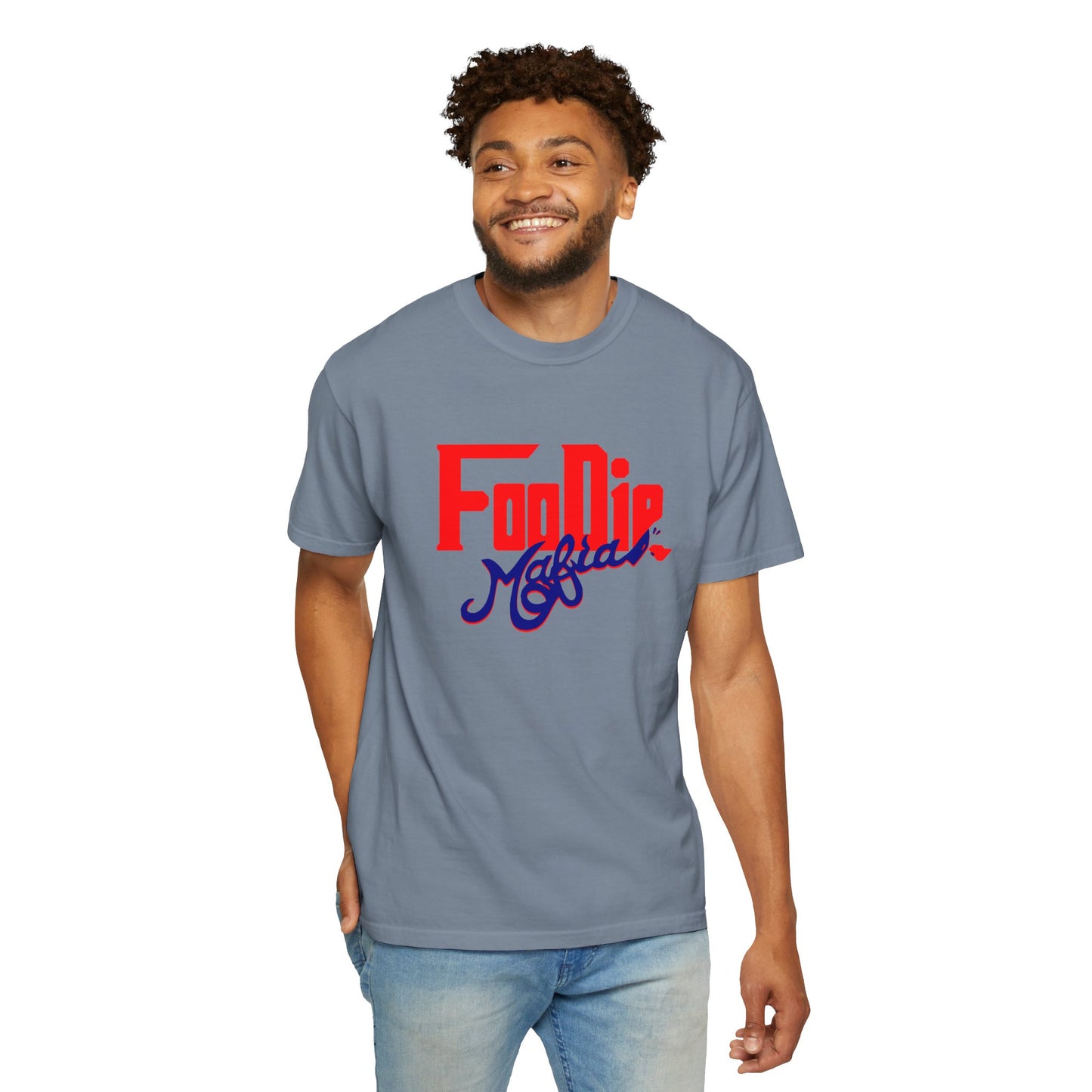L.O.E.F Red Foodie Mafia Unisex Tee shirt (Dark Blue)