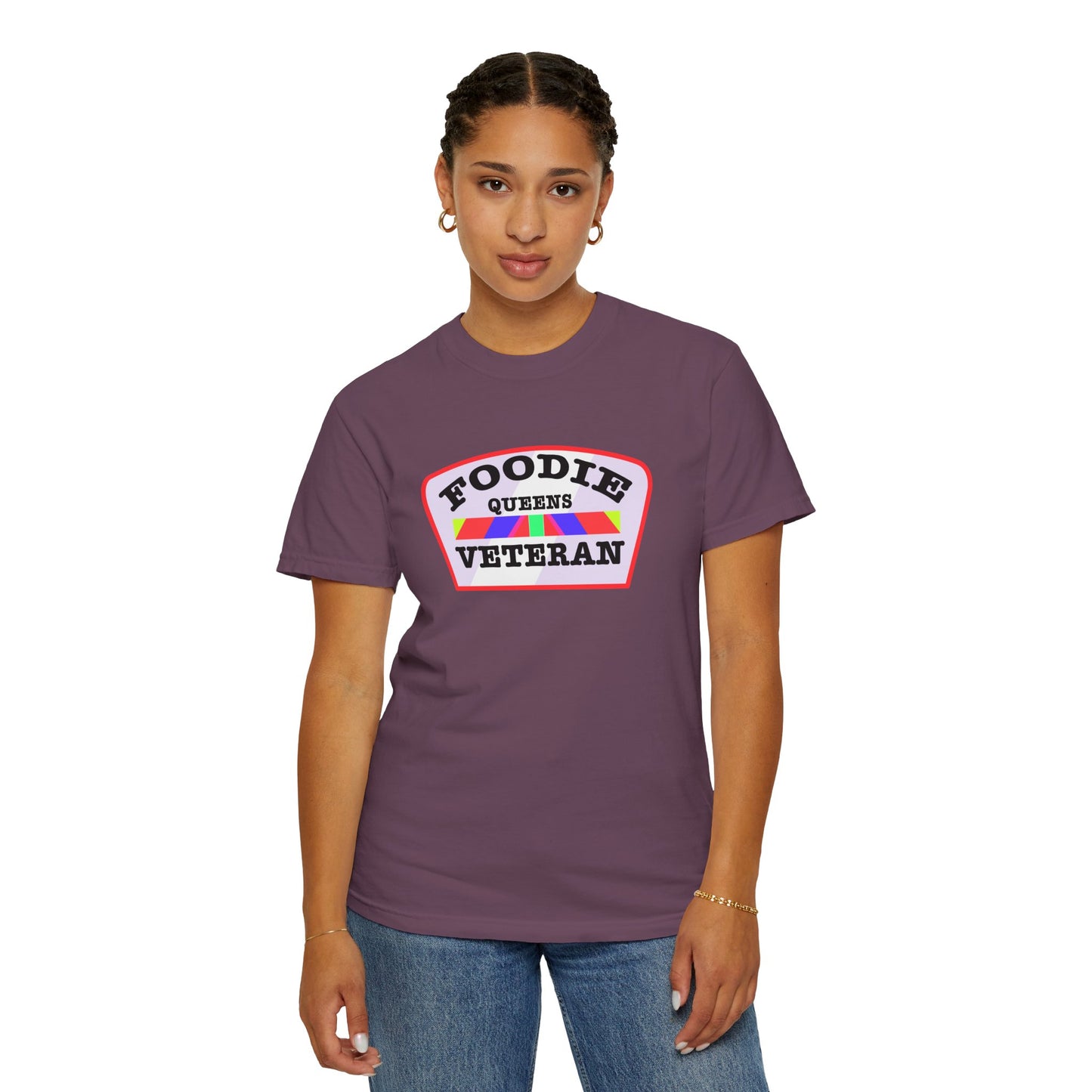 L.O.E.F Foodie Veteran QUEENS Unisex Tee Shirt (Soft Pink)