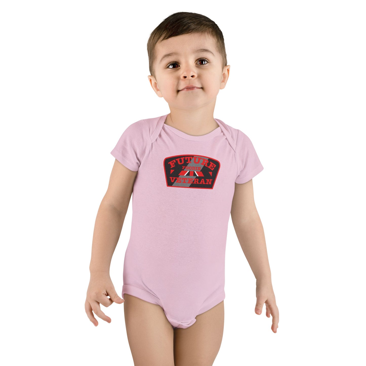 L.O.E.F Future Foodie Veteran Baby Bodysuit (Red)