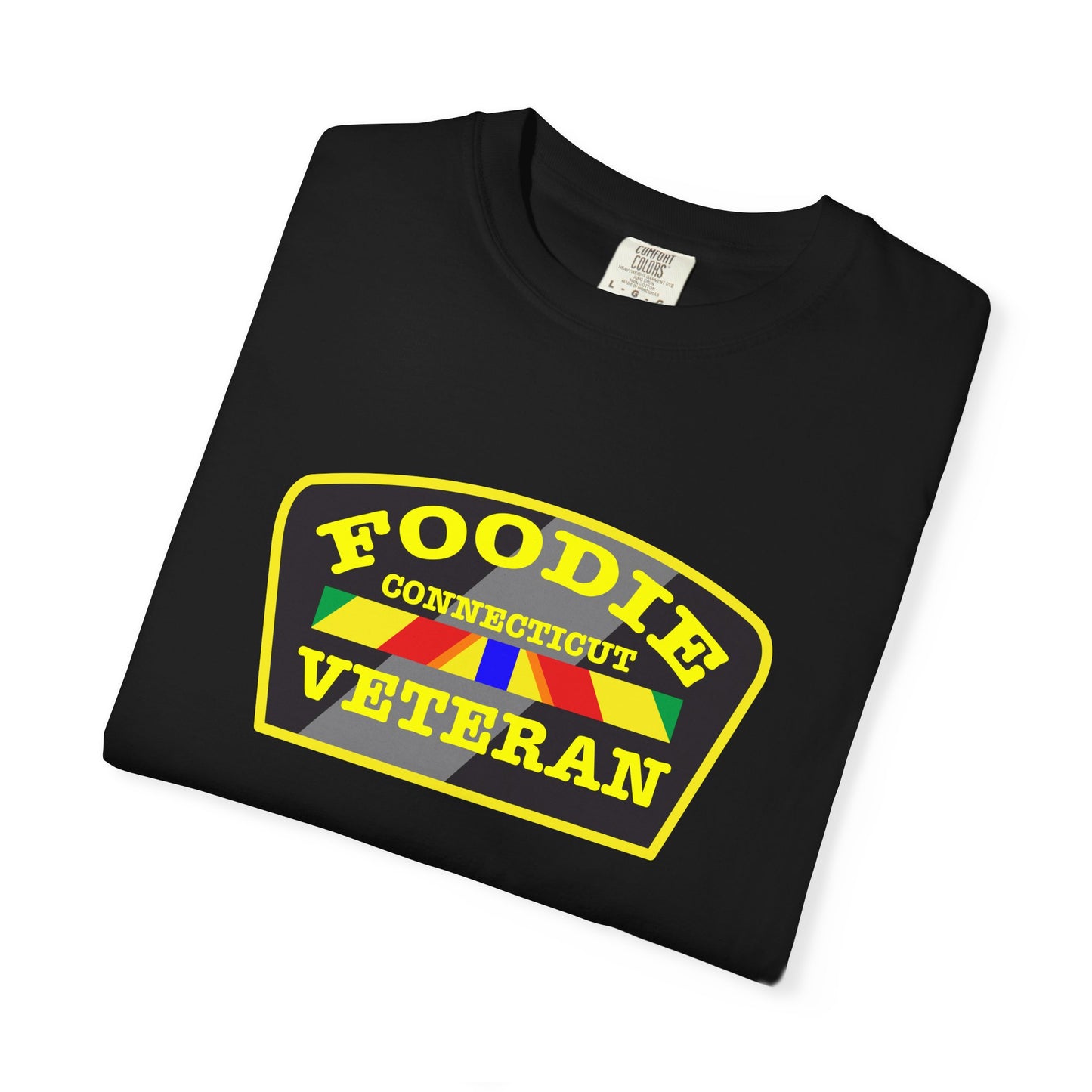L.O.E.F Foodie Veteran CONNECTICUT Unisex Tee Shirt (Yellow)