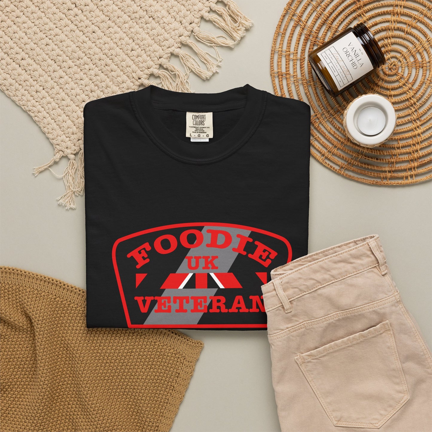 L.O.E.F Foodie Veteran UK Unisex Tee Shirt (Red)
