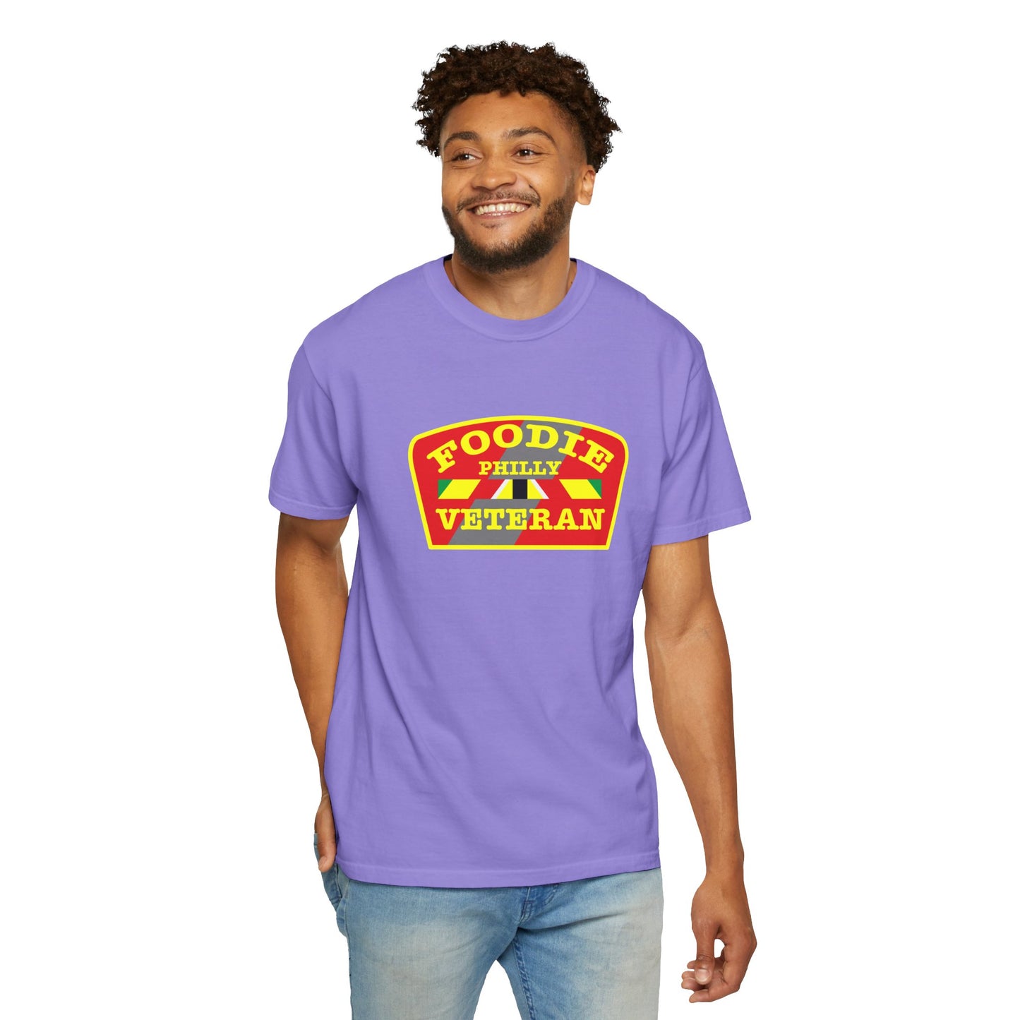 L.O.E.F Foodie Veteran PHILLY Unisex Tee Shirt (Yellow)