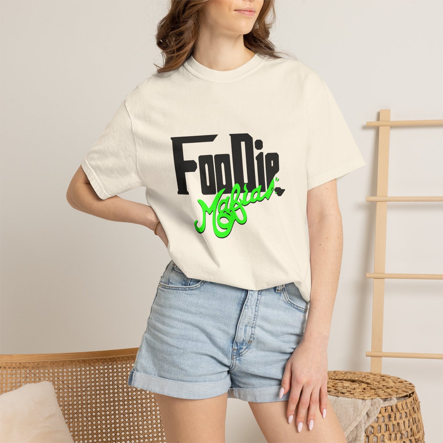 L.O.E.F Foodie Mafia Unisex Tee Shirt (Neon Green)