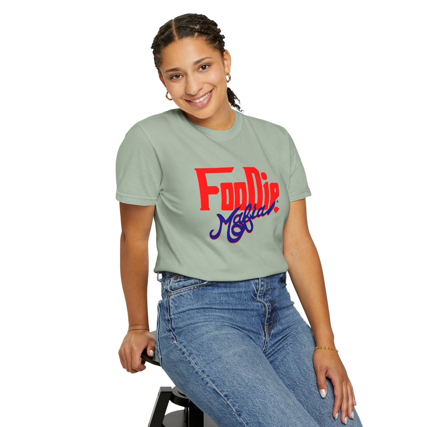 L.O.E.F Red Foodie Mafia Unisex Tee shirt (Dark Blue)