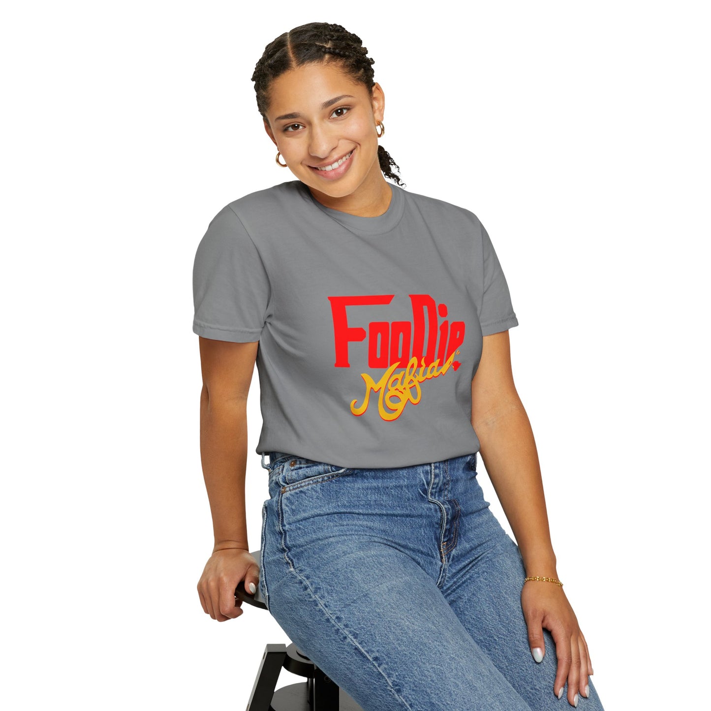 L.O.E.F Red Foodie Mafia Unisex Tee Shirt (Gold)