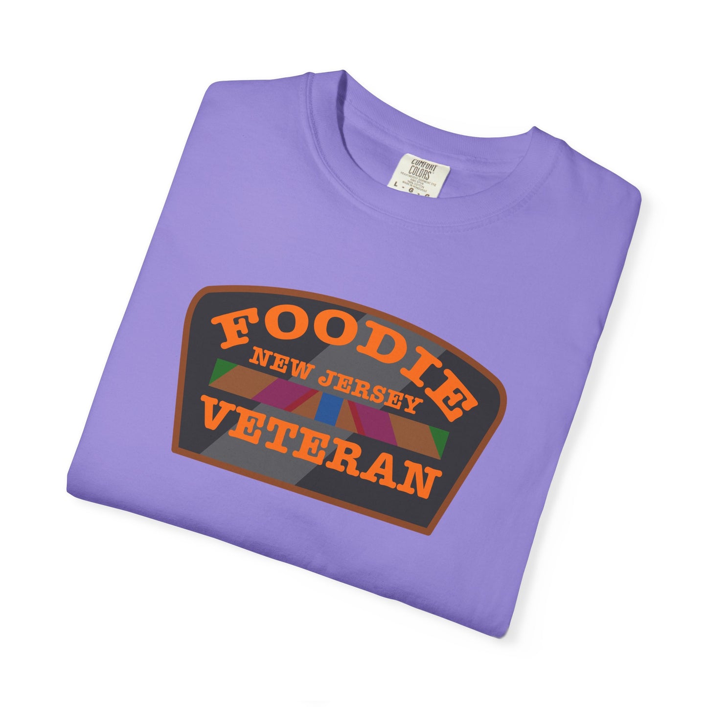 L.O.E.F Foodie Veteran NEW JERSEY Unisex Tee Shirt (Orange)