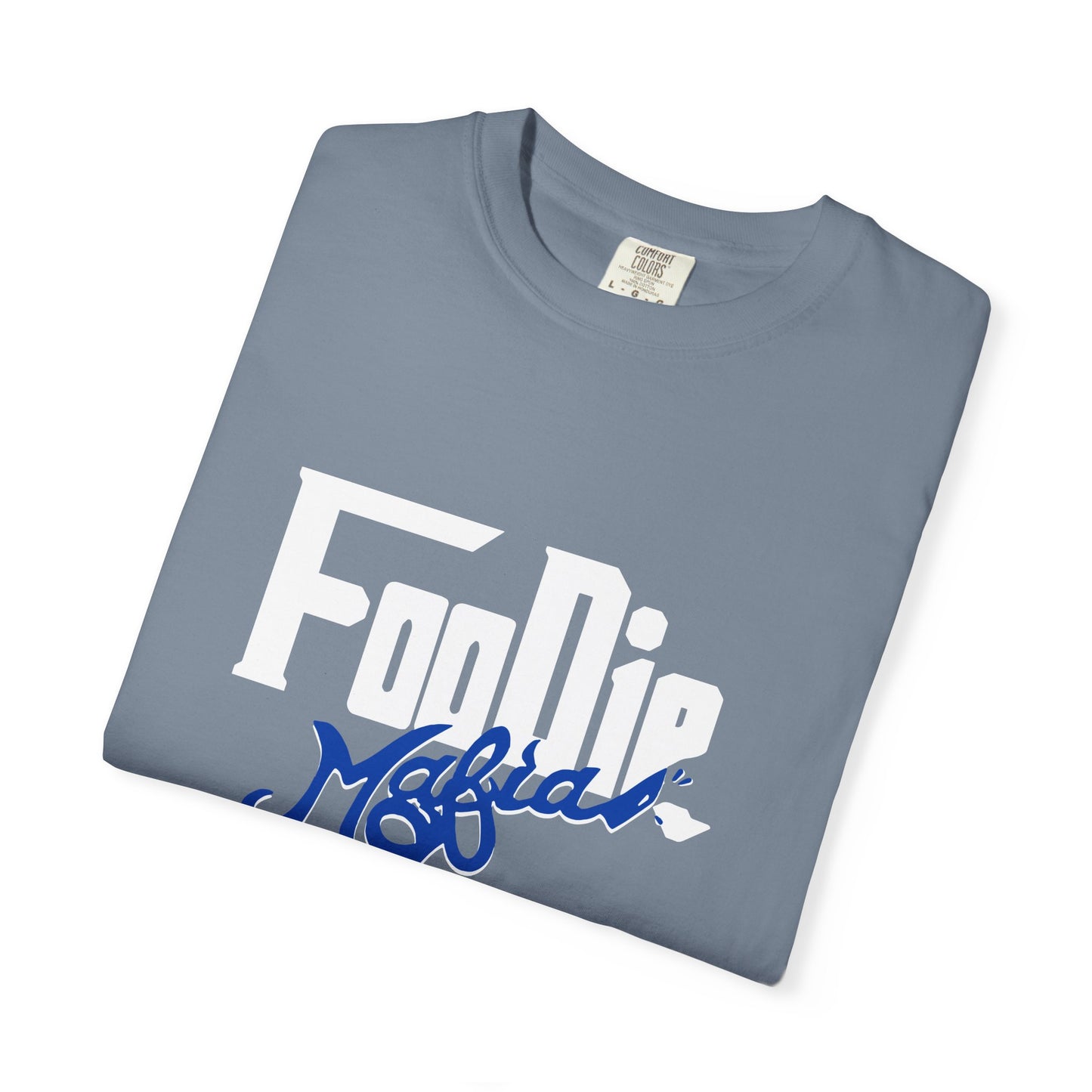 L.O.E.F White Foodie Mafia Unisex Tee shirt (Dark Blue)
